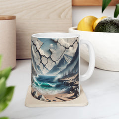 Serene Ocean Beach Nature-Inspired Ceramic Mug - 11oz & 15oz Options