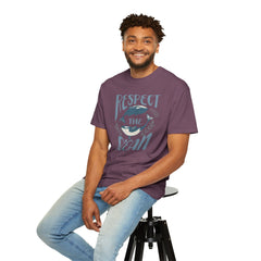 Whales, Respect The Ocean -  Graphic Unisex Garment-Dyed T-shirt