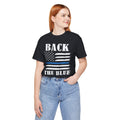 BACK THE BLUE Flag, Graphic Unisex Short Sleeve Tee