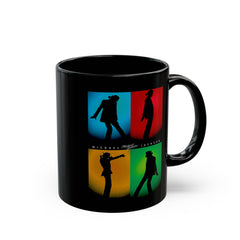 Pop Art Michael Jackson Iconic Silhouette Black Mug - 11oz & 15oz
