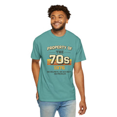 70s Retro Tee – "Property of the 70s 1976" Vintage Graphic T-Shirt