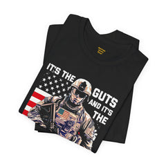 Patriotic American Soldier T-Shirt — "It's the Guts and the Glory"