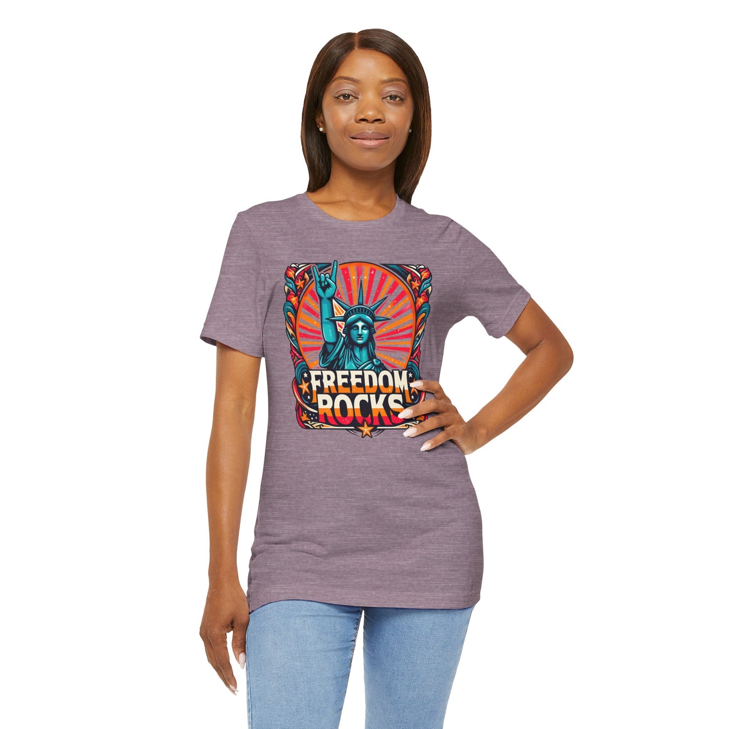 July 4th Statue Of Liberty Freedom - Graphic Unisex Short Sleeve Tee