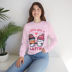 Woman's I Love You A Latte Valentine - Unisex Heavy Blend™ Crewneck Sweatshirt