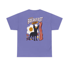 Breakfast Club Dog T‑Shirt — Retro Bacon & Eggs Graphic Tee