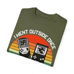 Retro Gamer Unisex T-Shirt - "I Went Outside Once"