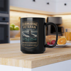 Submarine Veteran SSN Mug — "Qualified in Submarines, The Rest Is Surface Noise"