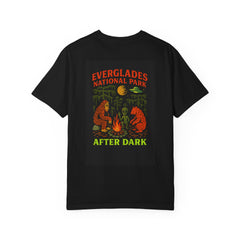After Dark Collection Everglades National Park Graphic Unisex T-Shirt, Skunk Ape, Alien and Brown Bear Camping
