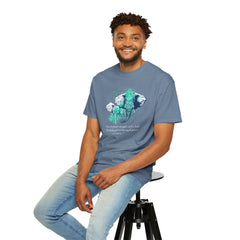 Elephant Portrait of Wrinkles - Unisex Garment-Dyed T-shirt
