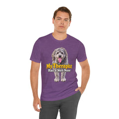 My Therapist Has A Wet Nose Personalized with your dog(s) image T-Shirt