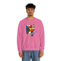 Cracked Rubik's Cube Unisex Heavy Blend™ Crewneck Sweatshirt