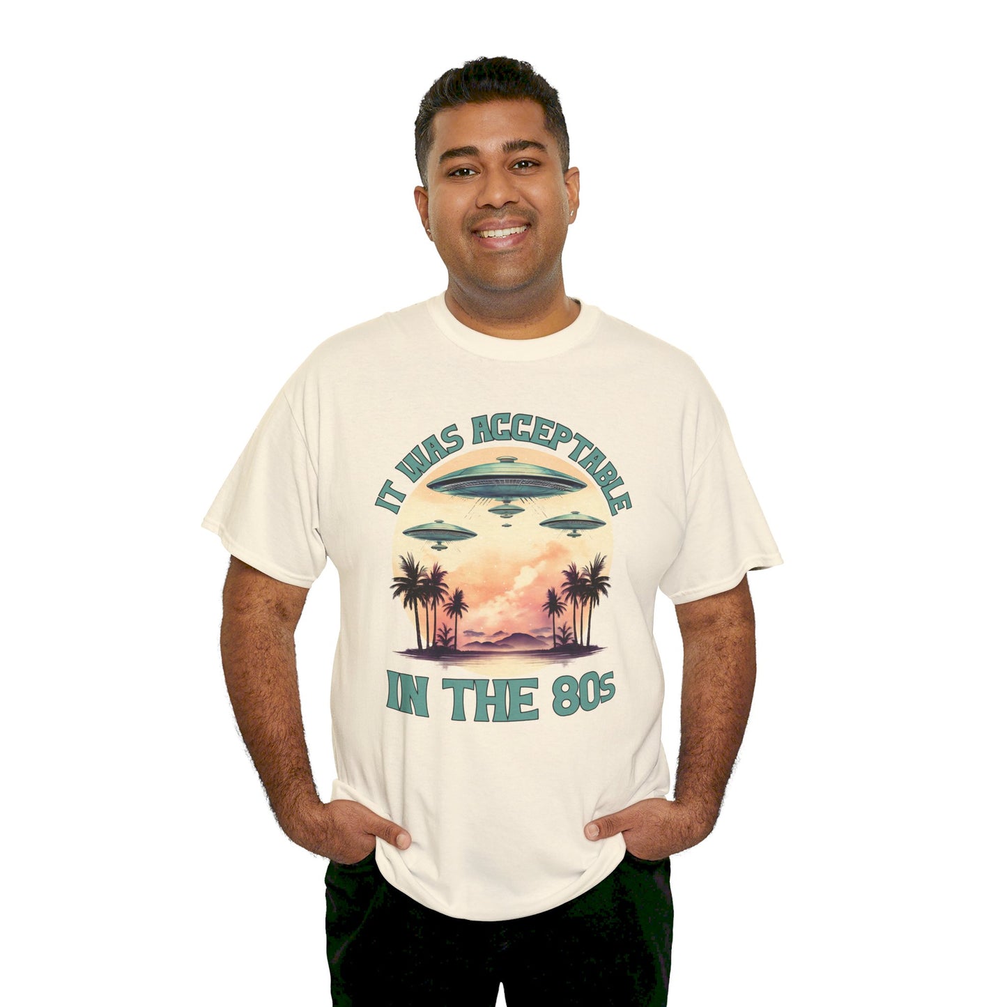 Funny 80s UFOs - Unisex Heavy Cotton Tee