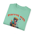 Parrot With A Playlist - Unisex Garment-Dyed T-shirt