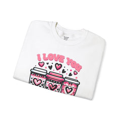 Woman's I Love You More Than Coffee Valentine - Unisex Heavy Blend™ Crewneck Sweatshirt