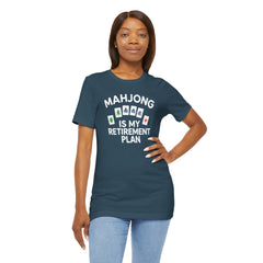 Mahjong Retirement Plan Tee, Fun Unisex T-Shirt for Game Lovers, Perfect Gift for Retirees, Mahjong Enthusiasts, Casual Wear