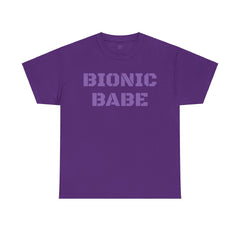 BIONIC BABE Amputee Humor   - Unisex Heavy Cotton Tee