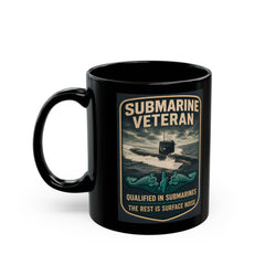 Submarine Veteran SSBN 636 Mug — "Qualified in Submarines, The Rest Is Surface Noise"