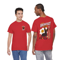 Breakfast Club Dog T‑Shirt — Retro Bacon & Eggs Graphic Tee