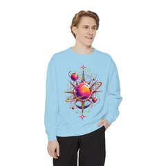 Cosmic Orbit Sweatshirt — Neon Planet Graphic Pullover