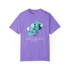 Elephant Portrait of Wrinkles - Unisex Garment-Dyed T-shirt