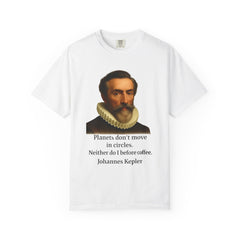 Kepler Coffee Quote T-Shirt — Astronomy Nerd Vintage Portrait Tee