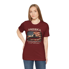 America 250th Submarine 125th Flag T-Shirt — Vintage USA Military Tee