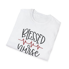 Blessed Nurse - Unisex Softstyle T-Shirt | Nurse Awareness, Medical Wear, Gift For Her, Scrubs Tee, Medical Staff Gift, Registered Nurse, RN