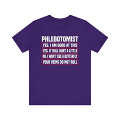 Phlebotomist Humor Tee, Funny Medical Shirt, Nurse Gift, Blood Tech Wear, Cute Phlebotomy Humor, Healthcare Apparel