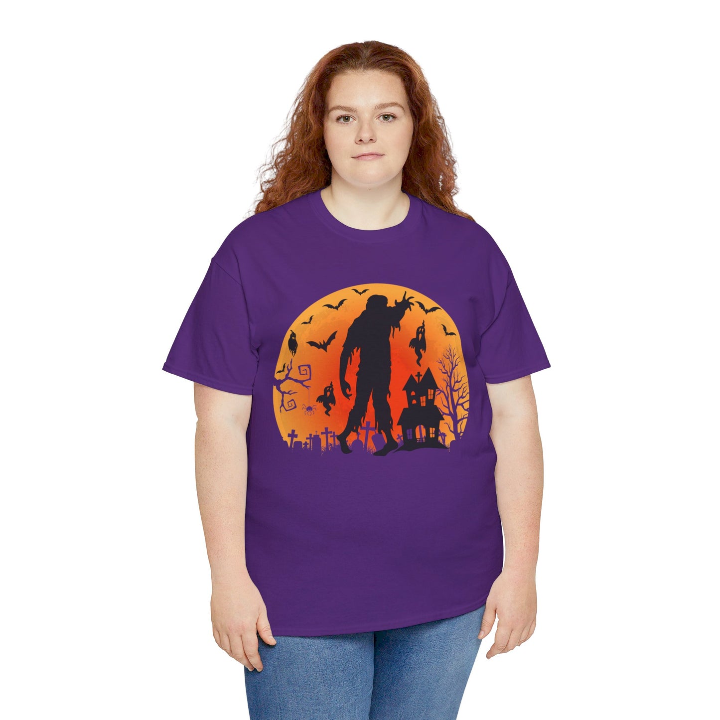 CEMETERY ZOMBIE! Graphic Unisex Heavy Cotton Tee