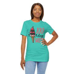 100 Days of School Unisex Tee | Elementary School, Ice Cream, Teacher Apparel