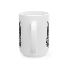 Celestial Skull and Rose Rose Ceramic Mug - Perfect for Coffee Lovers & Gift Giving
