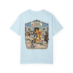 Back Graphic "Who Let the Dogs Out?" Baldwin Harbor Animal Hospital Cute Vet Clinic T Shirt