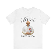 Pope Leo XIV Chicago Cubs Fan Short Sleeve Tee - Made in USA