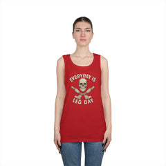 Fitness Tank Top - Skull Leg Amputee Gym Workout Shirt