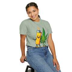Vintage 'Lighter & Weed' Graphic T-Shirt — Relaxed Stoner/Cannabis Tee