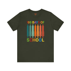 100 DAYS OF SCHOOL - Unisex Jersey Short Sleeve Tee | Elementary School Holiday, Gift For Her, Gift For Him, Teacher Shirt, Classroom Shirt
