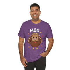 Funny Thanksgiving Turkey Moo T‑Shirt - Unisex Tee