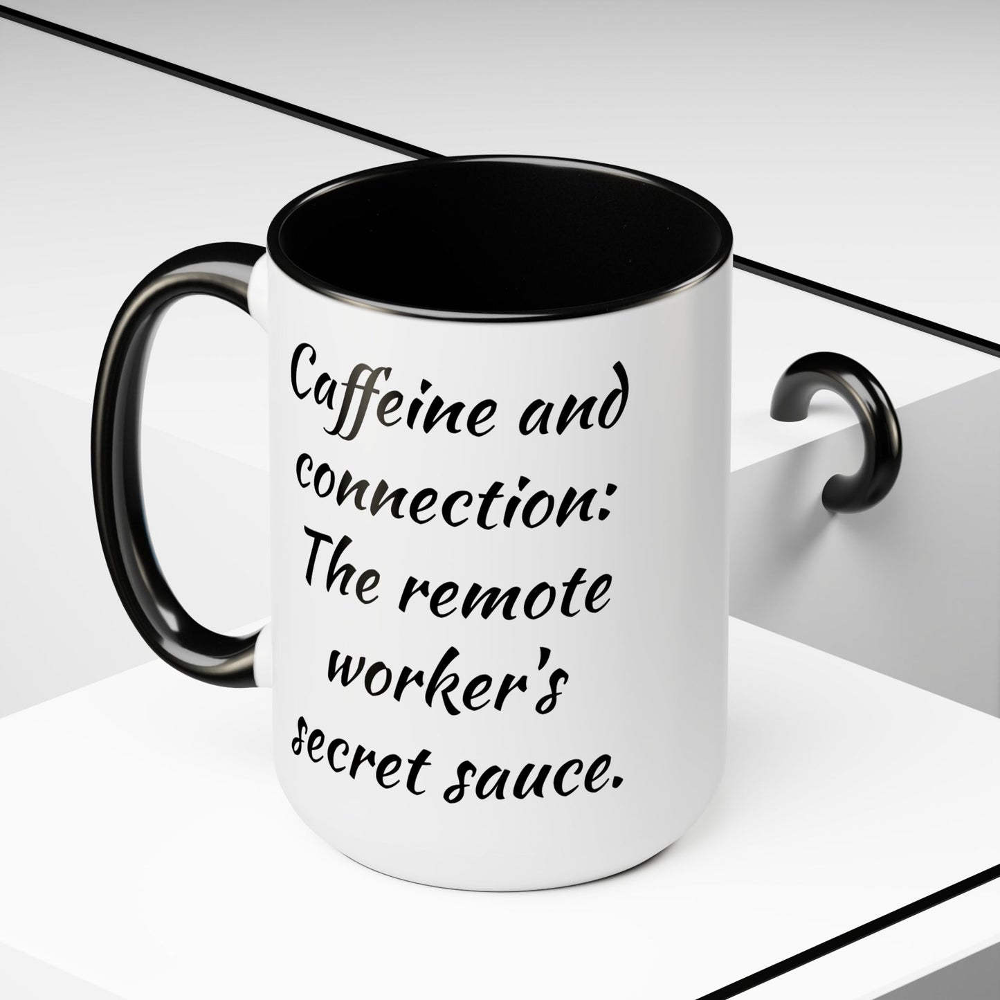 Caffeine And Connection - 15 oz Accent Mug