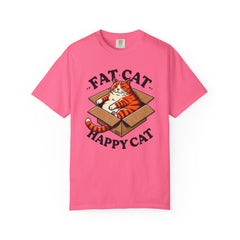 Fat Cat Happy Cat Graphic T-Shirt — Garment-Dyed Unisex Tee