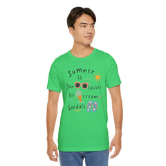 Summer Is — Graphic Tee (Sunglasses, Ice Cream & Sandals)