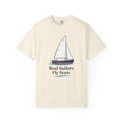 Hempstead Bay Sailing Club Graphic T-Shirt — "Real Sailors Fly Scots" Nautical Tee