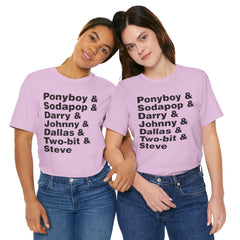 The Outsiders Shirt, Greasers Characters Shirt, Unisex Jersey Short Sleeve Tee