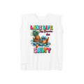 Lake Life cuz Beaches be Salty tee, graphic tee women, flowy muscle tee, rolled cuffs shirt, women's shirt, summer t-shirt, camping shirt, outdoor apparel, adventure clothing, nature lover gift, gift for camper, hiking t-shirt, wanderlust apparel.