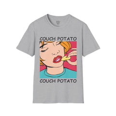 Couch Potato Pop Art Girl Unisex Softstyle T-Shirt