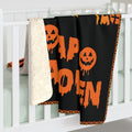 Happy Halloween Haunted House - Graphic Sherpa Fleece Blanket