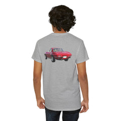 Red Corvette Summer Unisex Tee - I'm Vetted For Life Front and Back Image T Shirt