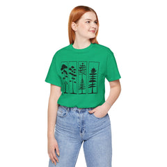 Nature-Inspired Unisex Jersey Tee, Tree Graphic T-Shirt, Eco-Friendly Fashion, Gift for Nature Lovers, Casual Wear, Outdoor Adventure