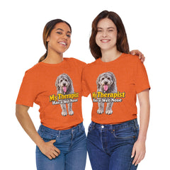 My Therapist Has A Wet Nose Personalized with your dog(s) image T-Shirt