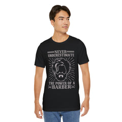 Never Underestimate the Power of a Barber Tee - Unisex Short Sleeve Shirt, Barber Gift, Hair Stylist Apparel, Funny Barber Shirt, [...]