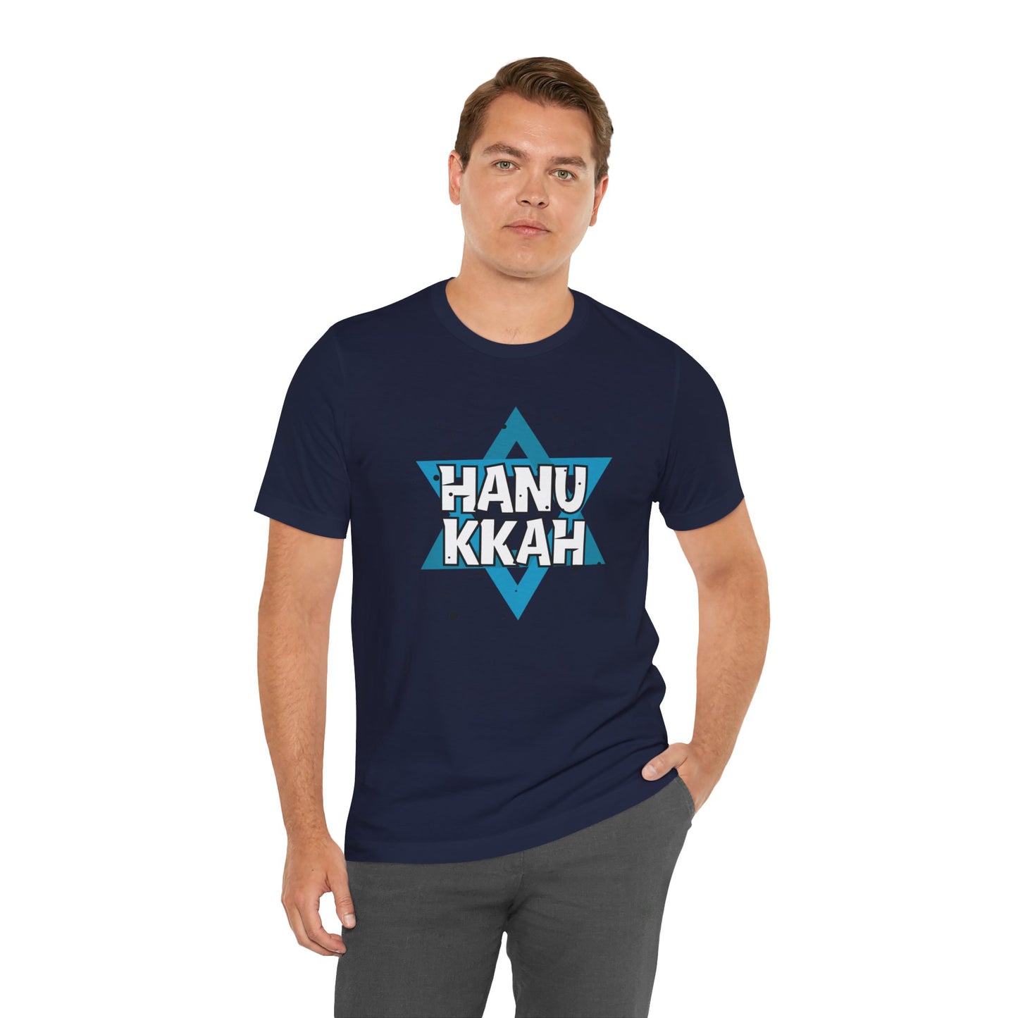 Happy Hanukkah Star Of David - Unisex Jersey Short Sleeve Tee